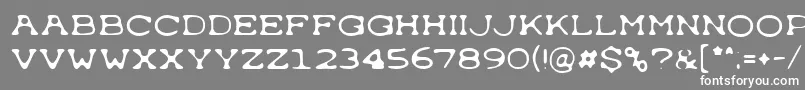 フォントTypewrong – 灰色の背景に白い文字