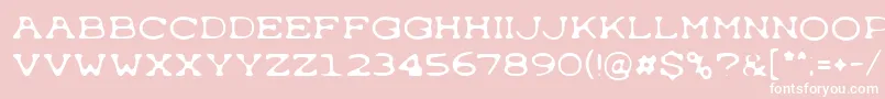 Typewrong Font – White Fonts on Pink Background