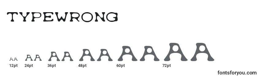 Размеры шрифта Typewrong