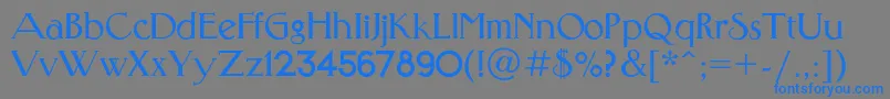 フォントFarerc – 灰色の背景に青い文字