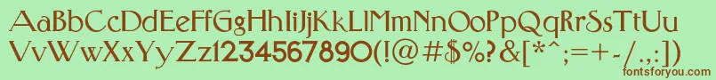 Farerc Font – Brown Fonts on Green Background