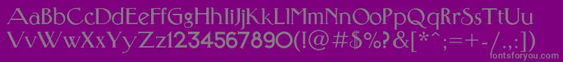 フォントFarerc – 紫の背景に灰色の文字