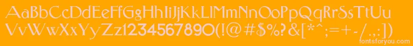 Farerc Font – Pink Fonts on Orange Background