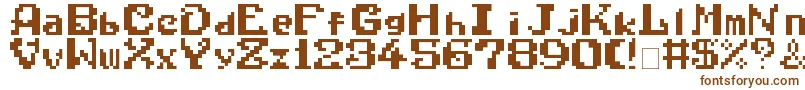 WonderBoyInMonsterWorld Font – Brown Fonts on White Background