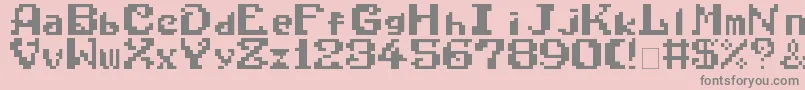 WonderBoyInMonsterWorld Font – Gray Fonts on Pink Background