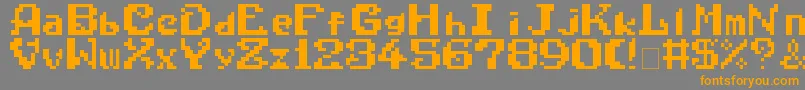 WonderBoyInMonsterWorld Font – Orange Fonts on Gray Background