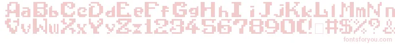 WonderBoyInMonsterWorld Font – Pink Fonts on White Background