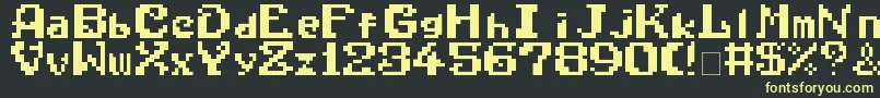 WonderBoyInMonsterWorld Font – Yellow Fonts on Black Background