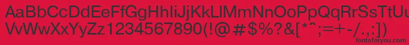 Ft86Plain Font – Black Fonts on Red Background