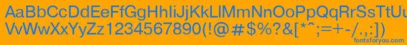 Ft86Plain Font – Blue Fonts on Orange Background