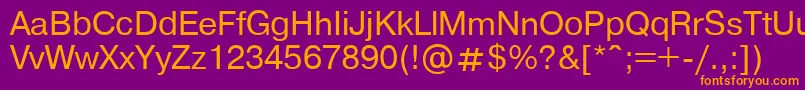 Ft86Plain Font – Orange Fonts on Purple Background