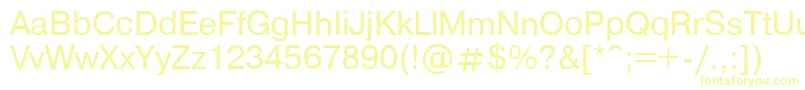 Ft86Plain Font – Yellow Fonts on White Background