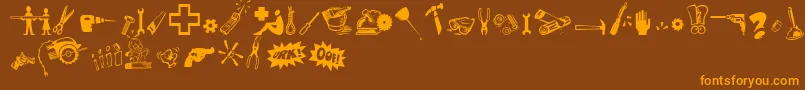 Шрифт Tooltime – оранжевые шрифты на коричневом фоне