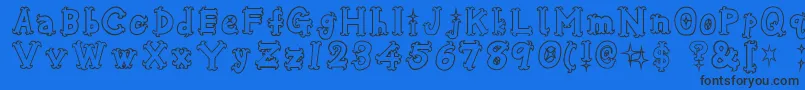 Osharehn Font – Black Fonts on Blue Background