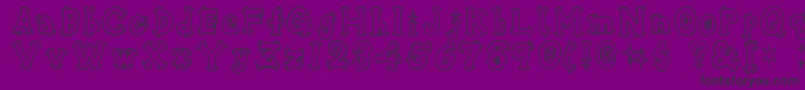 Osharehn-fontti – mustat fontit violetilla taustalla
