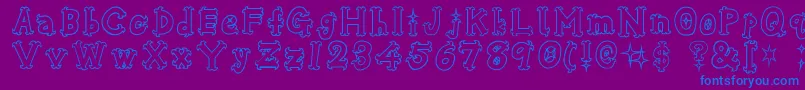 Osharehn Font – Blue Fonts on Purple Background