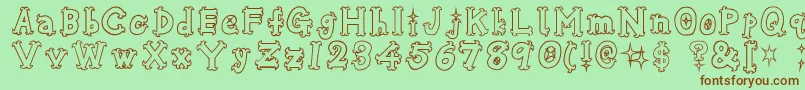 Osharehn Font – Brown Fonts on Green Background