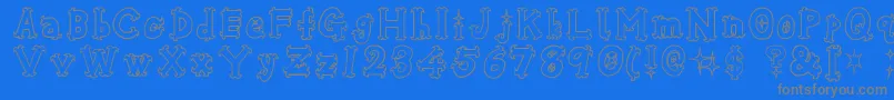 Osharehn Font – Gray Fonts on Blue Background