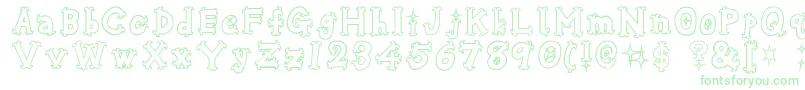 Osharehn Font – Green Fonts on White Background