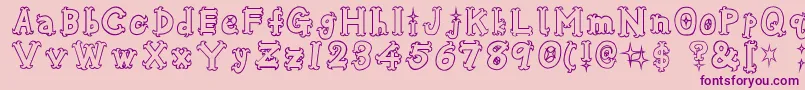 Osharehn Font – Purple Fonts on Pink Background