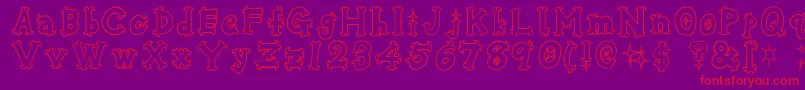 Osharehn Font – Red Fonts on Purple Background