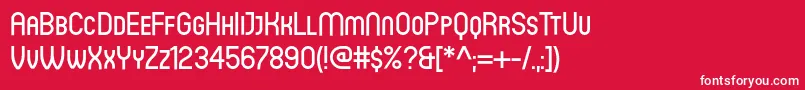 フォントCirculaMedium – 赤い背景に白い文字