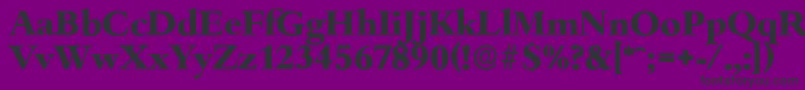 フォントBambergserialXboldRegular – 紫の背景に黒い文字