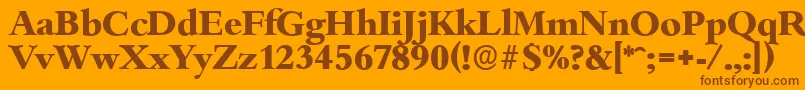 BambergserialXboldRegular Font – Brown Fonts on Orange Background