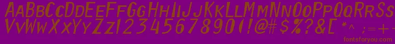 Oratorreformed Font – Brown Fonts on Purple Background