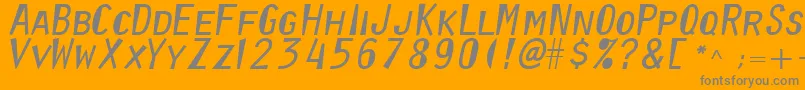Oratorreformed Font – Gray Fonts on Orange Background