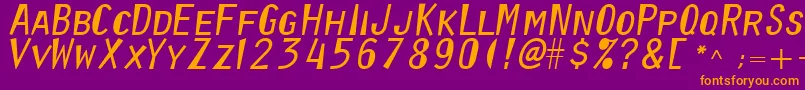 Oratorreformed Font – Orange Fonts on Purple Background