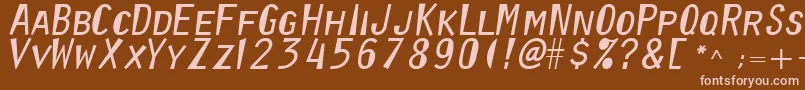 Oratorreformed Font – Pink Fonts on Brown Background