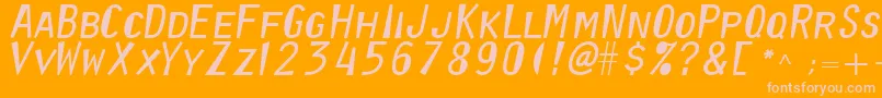 Oratorreformed Font – Pink Fonts on Orange Background