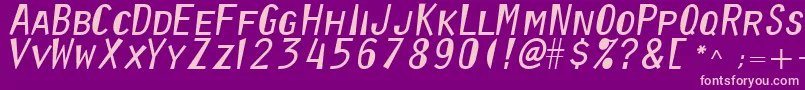 Oratorreformed Font – Pink Fonts on Purple Background