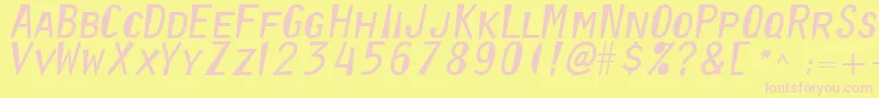 Oratorreformed Font – Pink Fonts on Yellow Background