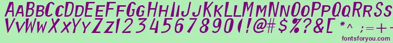 Oratorreformed Font – Purple Fonts on Green Background