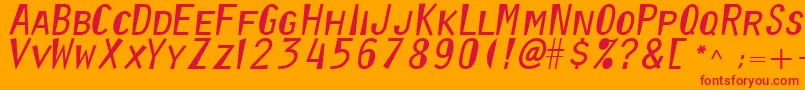 Oratorreformed Font – Red Fonts on Orange Background