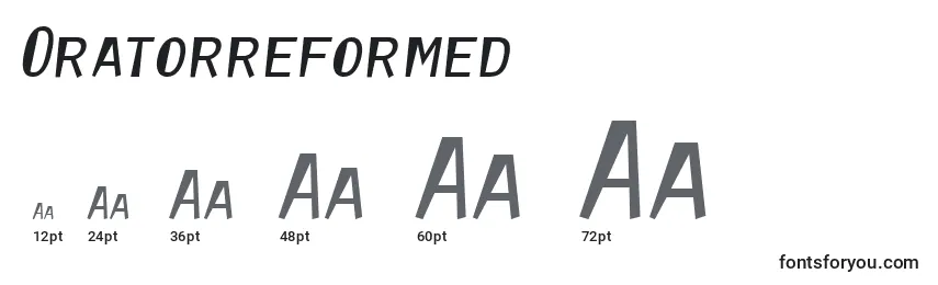 Oratorreformed Font Sizes