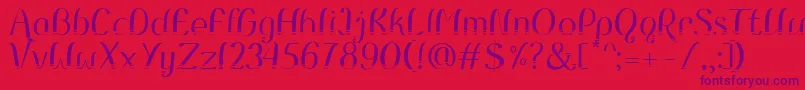 RemoRegular Font – Purple Fonts on Red Background