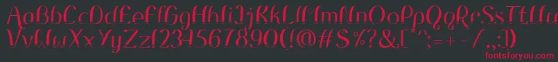 RemoRegular Font – Red Fonts on Black Background