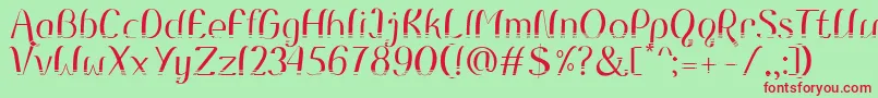 RemoRegular Font – Red Fonts on Green Background