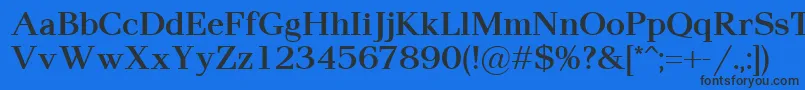 Шрифт Pax2Semibold – чёрные шрифты на синем фоне