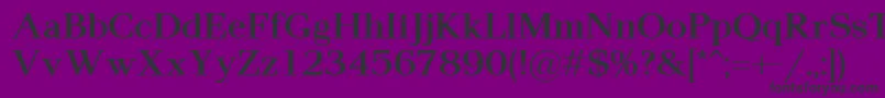 フォントPax2Semibold – 紫の背景に黒い文字