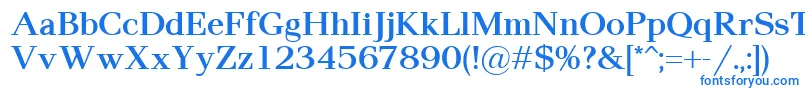 フォントPax2Semibold – 白い背景に青い文字