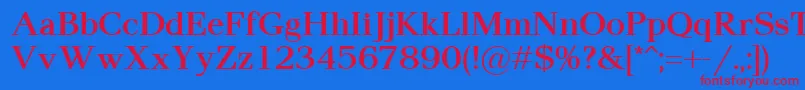 Pax2Semibold Font – Red Fonts on Blue Background