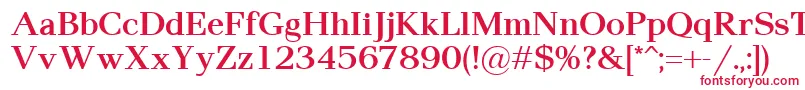 フォントPax2Semibold – 赤い文字