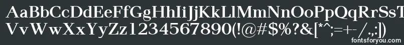 フォントPax2Semibold – 黒い背景に白い文字