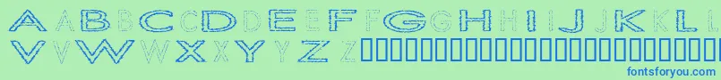 Slurc Font – Blue Fonts on Green Background