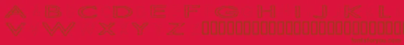 Fonte Slurc – fontes marrons em um fundo vermelho