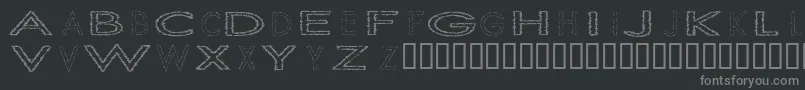 フォントSlurc – 黒い背景に灰色の文字